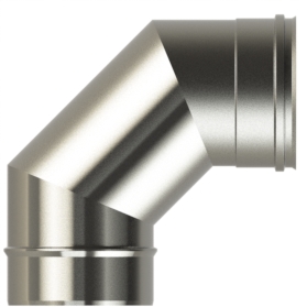 100mm/4" Single Wall  90° Elbow