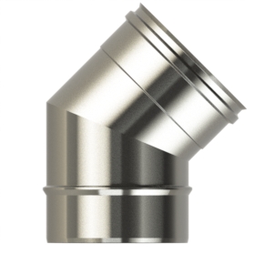 100mm/4" Single Wall  45° Elbow