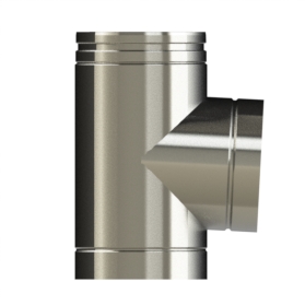100mm/4" Twin Wall 87° Tee
