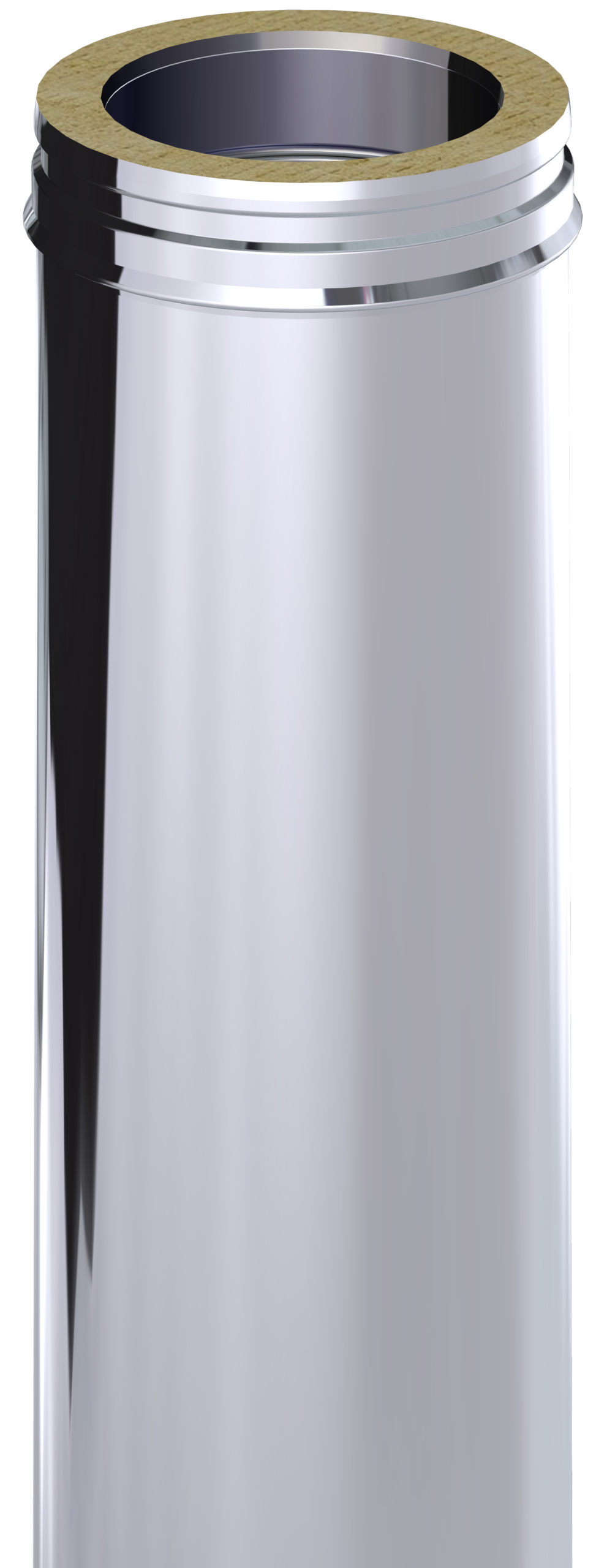 4" Twin Wall 1000mm Length Flue Pipe