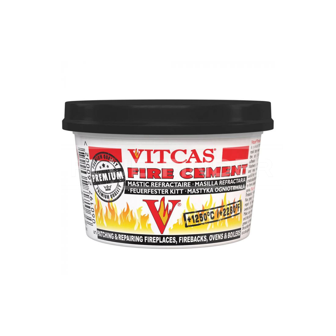 Fire Cement Tub - 500g Black