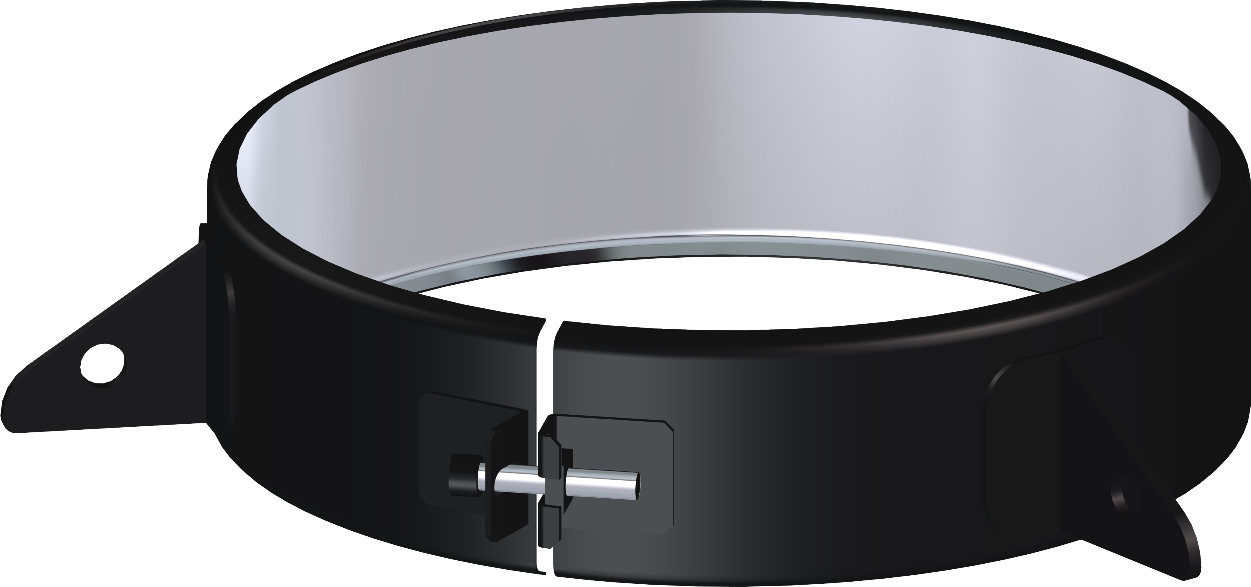 130mm/5"  Twin Wall Guy Wire Bracket - Matt Black