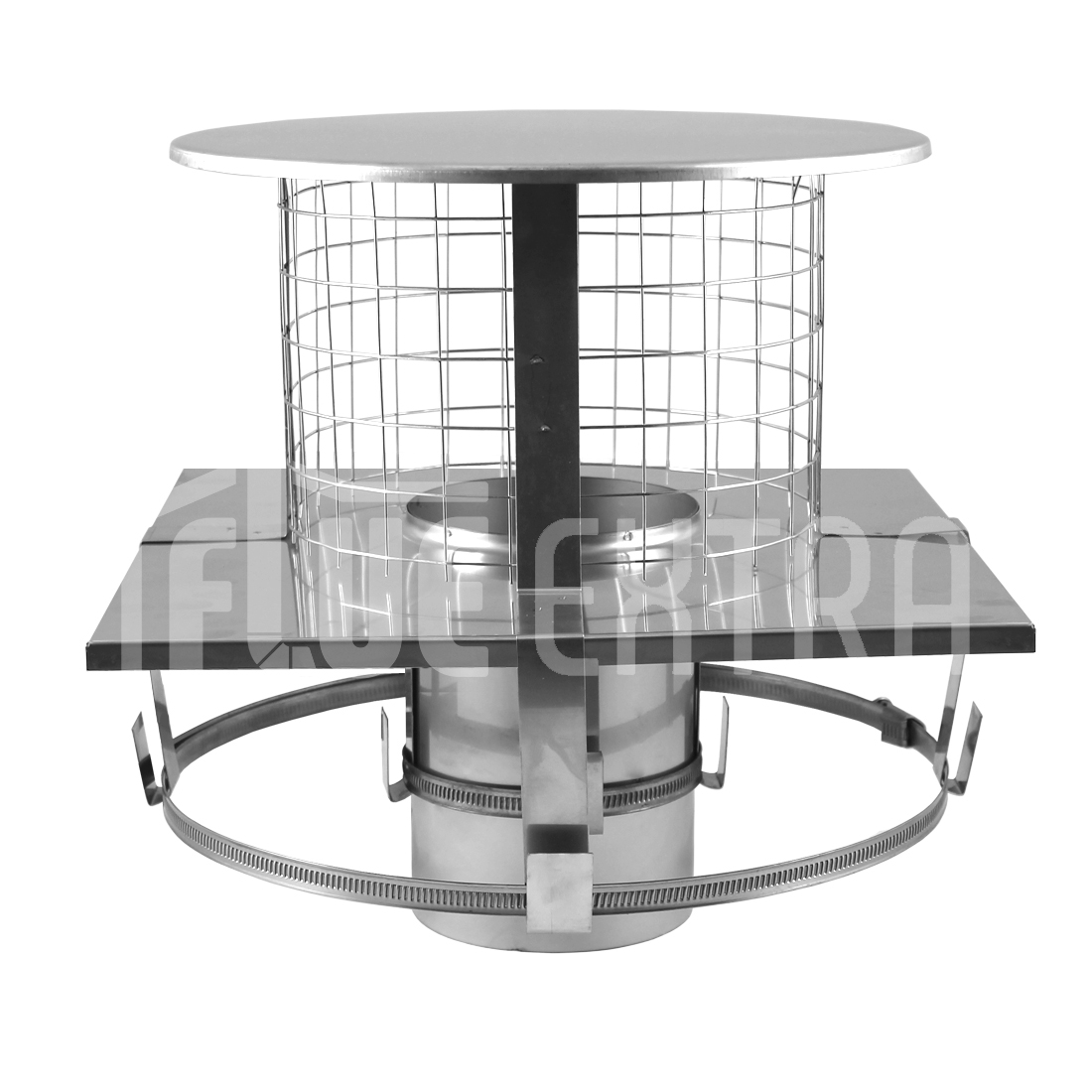5" Stainless Steel Suspending Cowl Square Base (Gas)