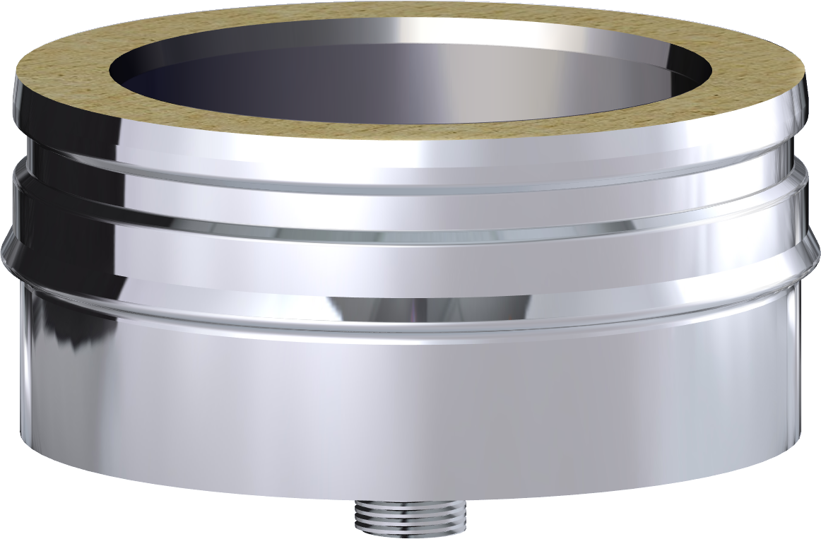 4" Twin Wall Tee Cap with Drain