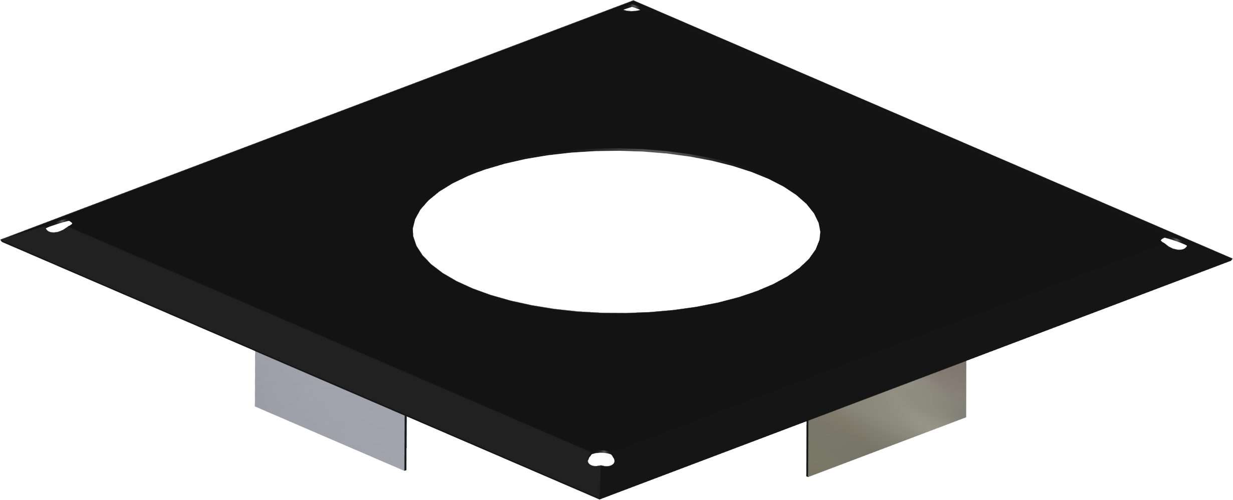 130mm/5" Twin Wall Fire Stop Spacer - Matt Black
