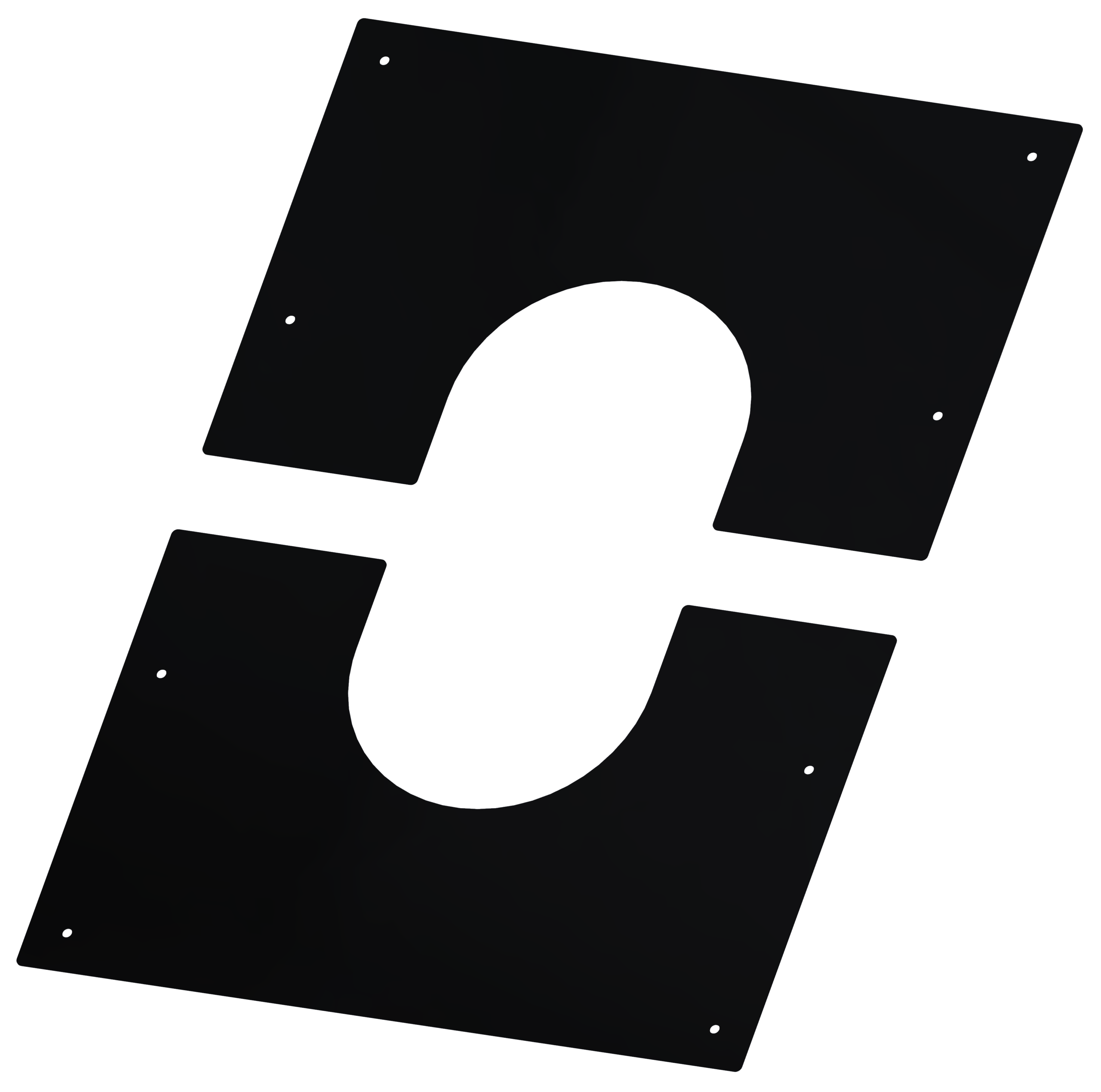 130mm/5" Twin Wall Matt Black Finishing Plate 0°- 30°