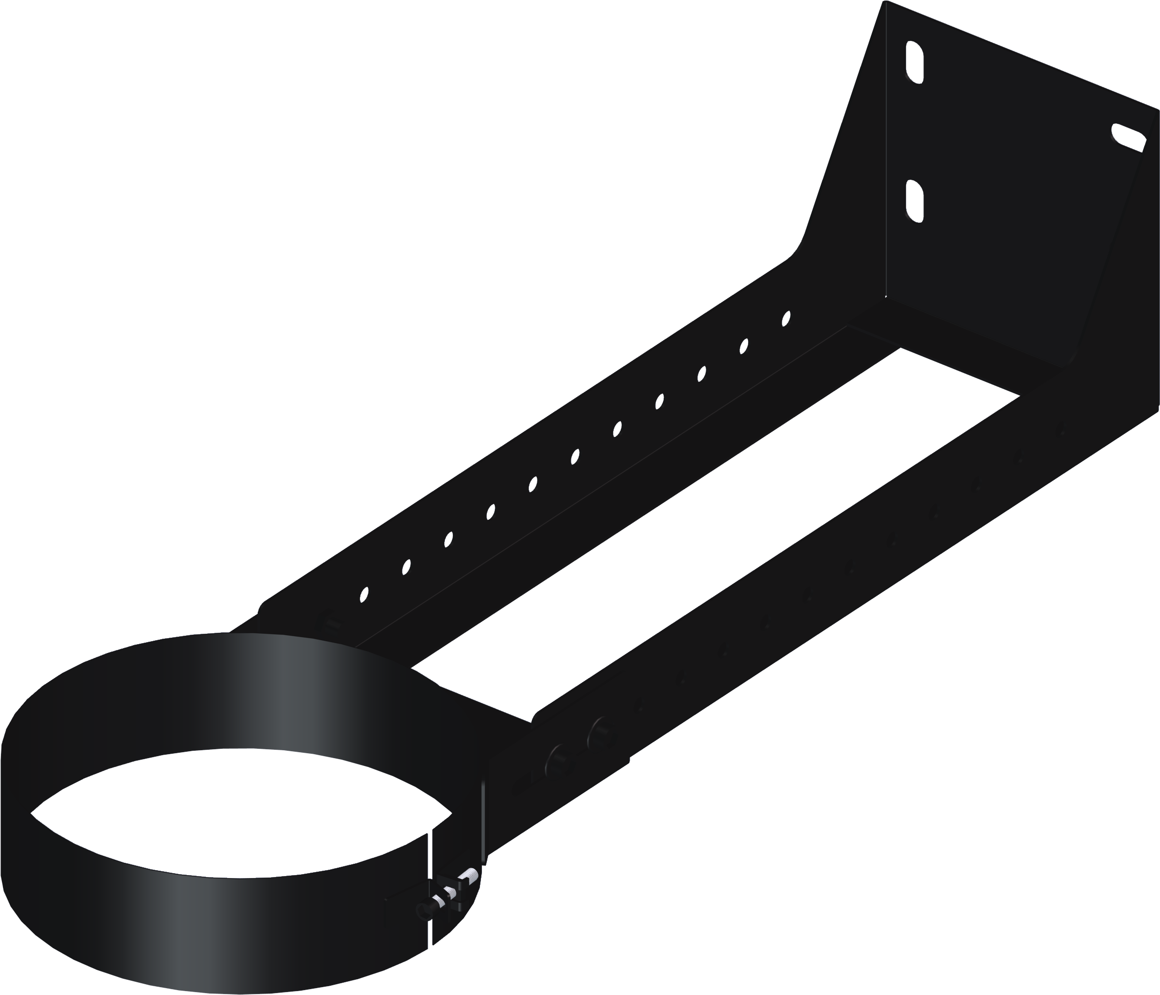 130mm/5" Twin Wall Flat Long Cuttable Wall Band (250mm-430mm)- Matt Black
