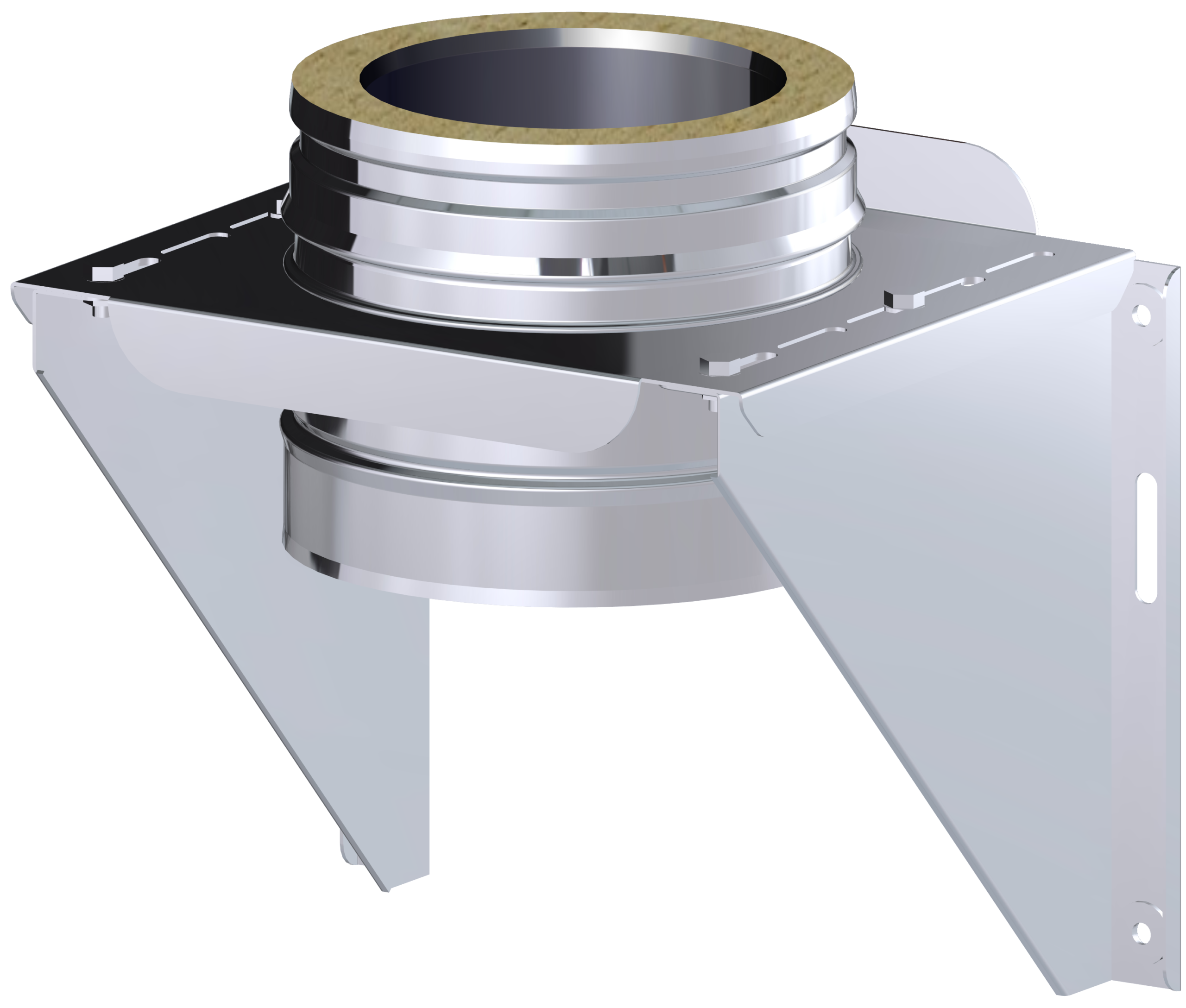100mm/4"  Twin Wall Adjustable Base Support and Brackets