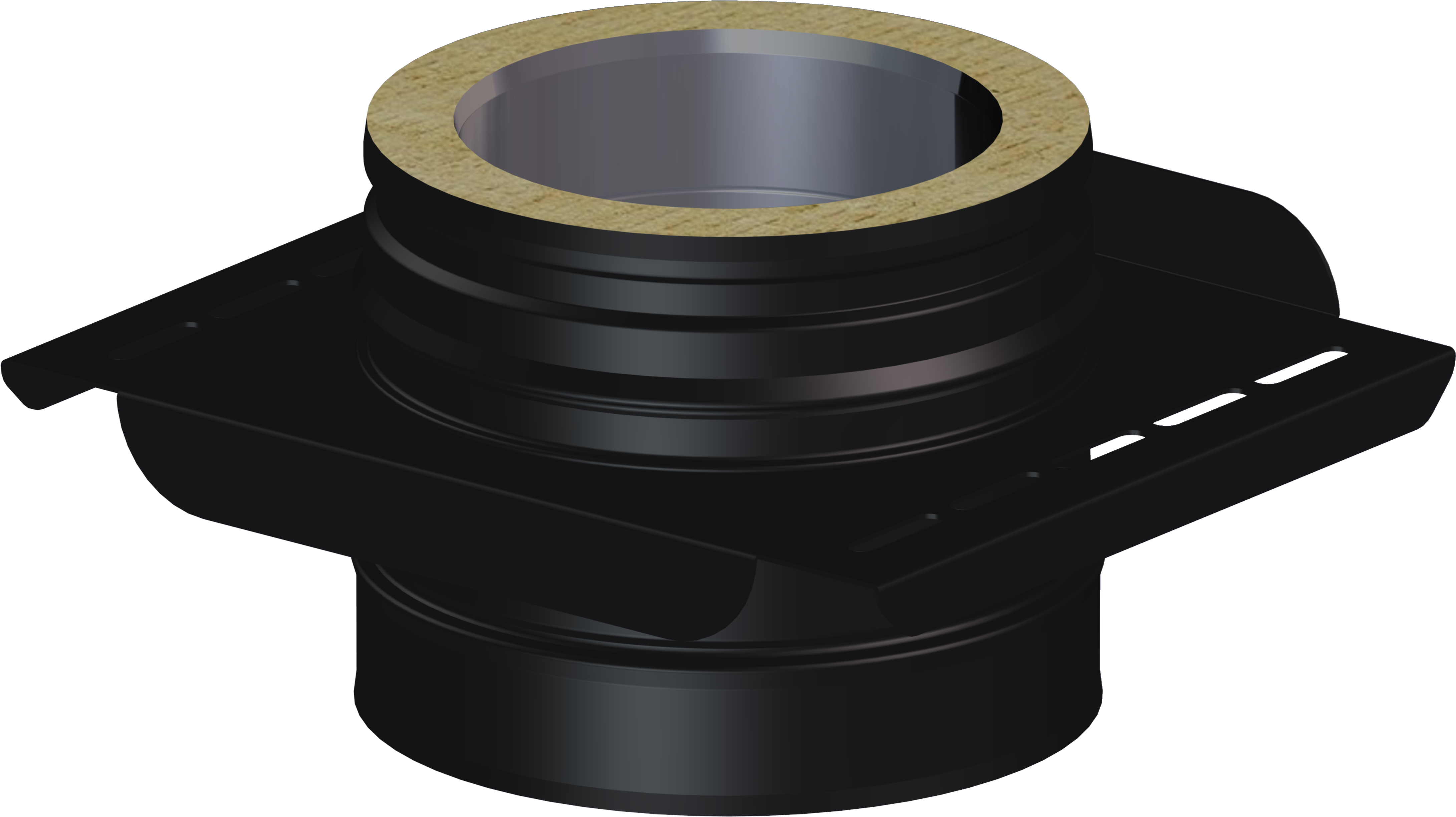 130mm/5"  Twin Wall Console Plate - Matt Black
