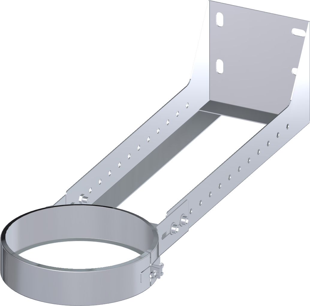 100mm/4" Twin Wall Cuttable Short Wall Support (250mm-430mm)